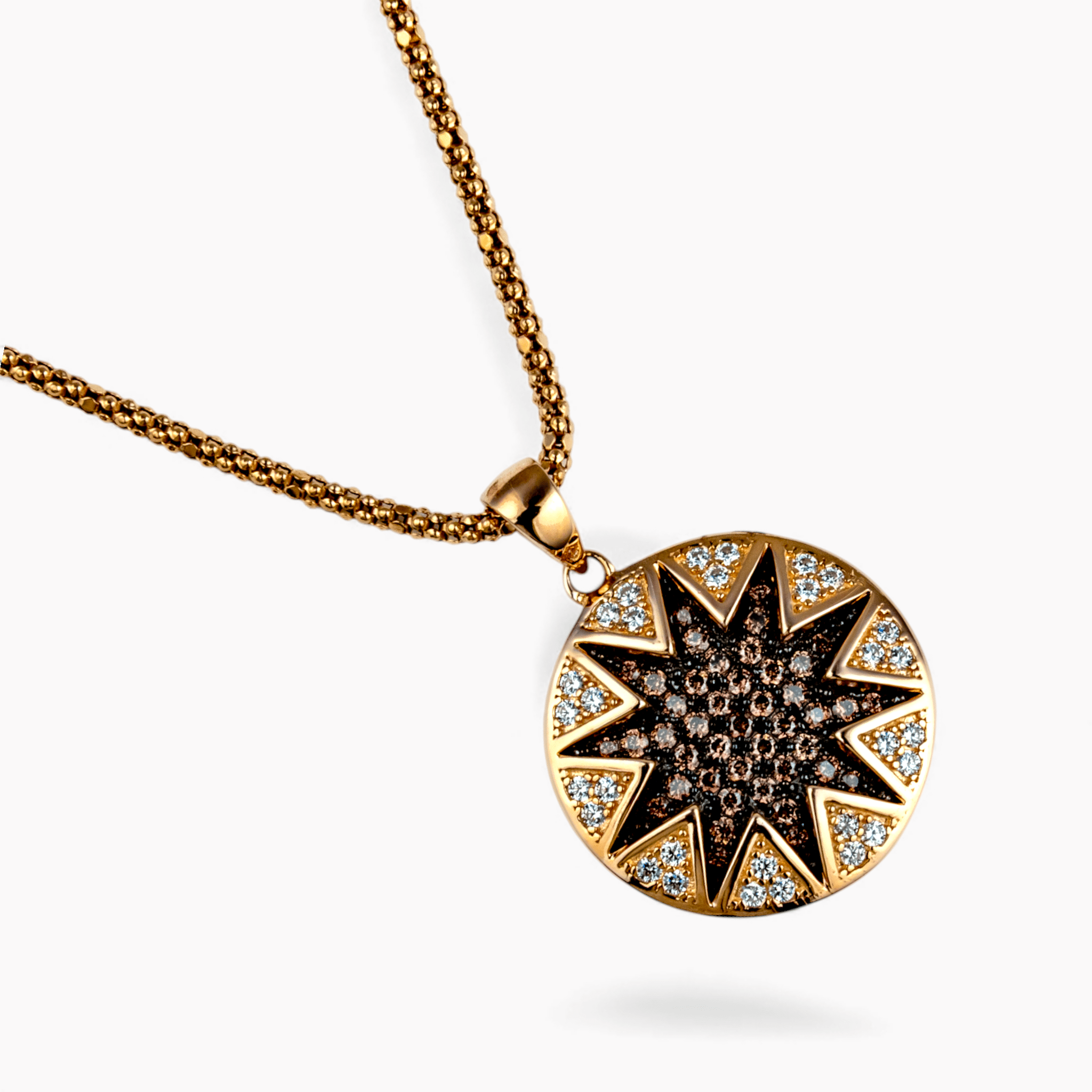 Starburst Disc Chain Pendant - Miraura Jewels