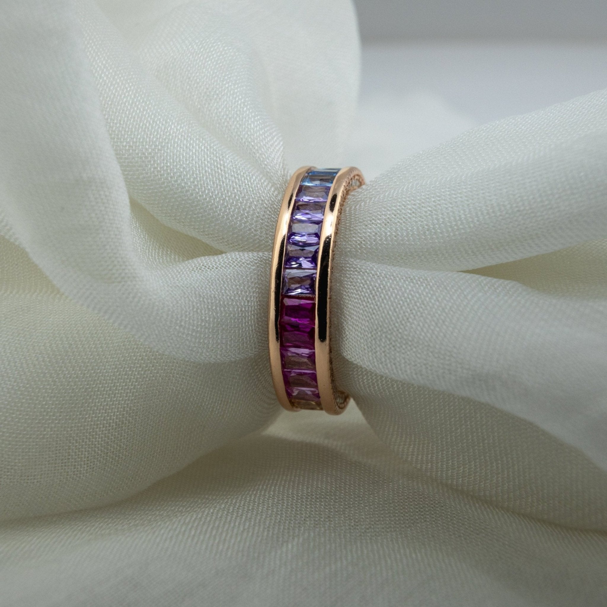 Sunset Ombré Eternity Ring - Miraura Jewels