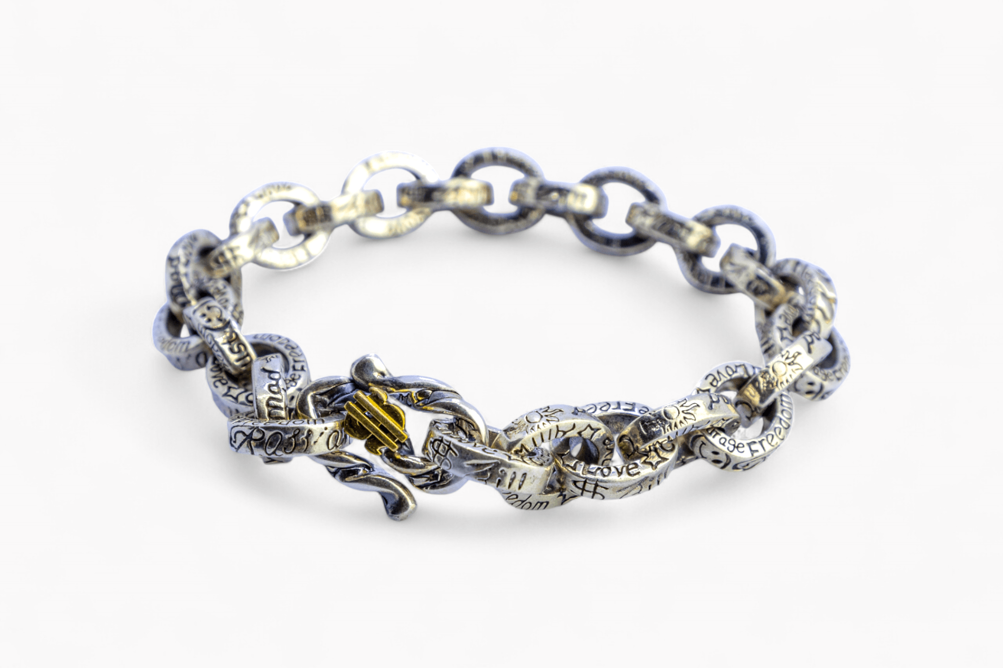 Textured Rolo Link Bracelet - Miraura Jewels
