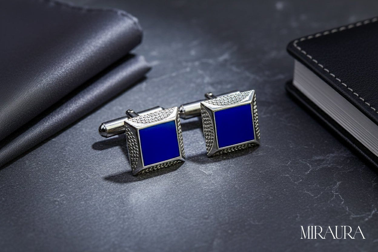 the jaipur blue cufflink - Miraura Jewels