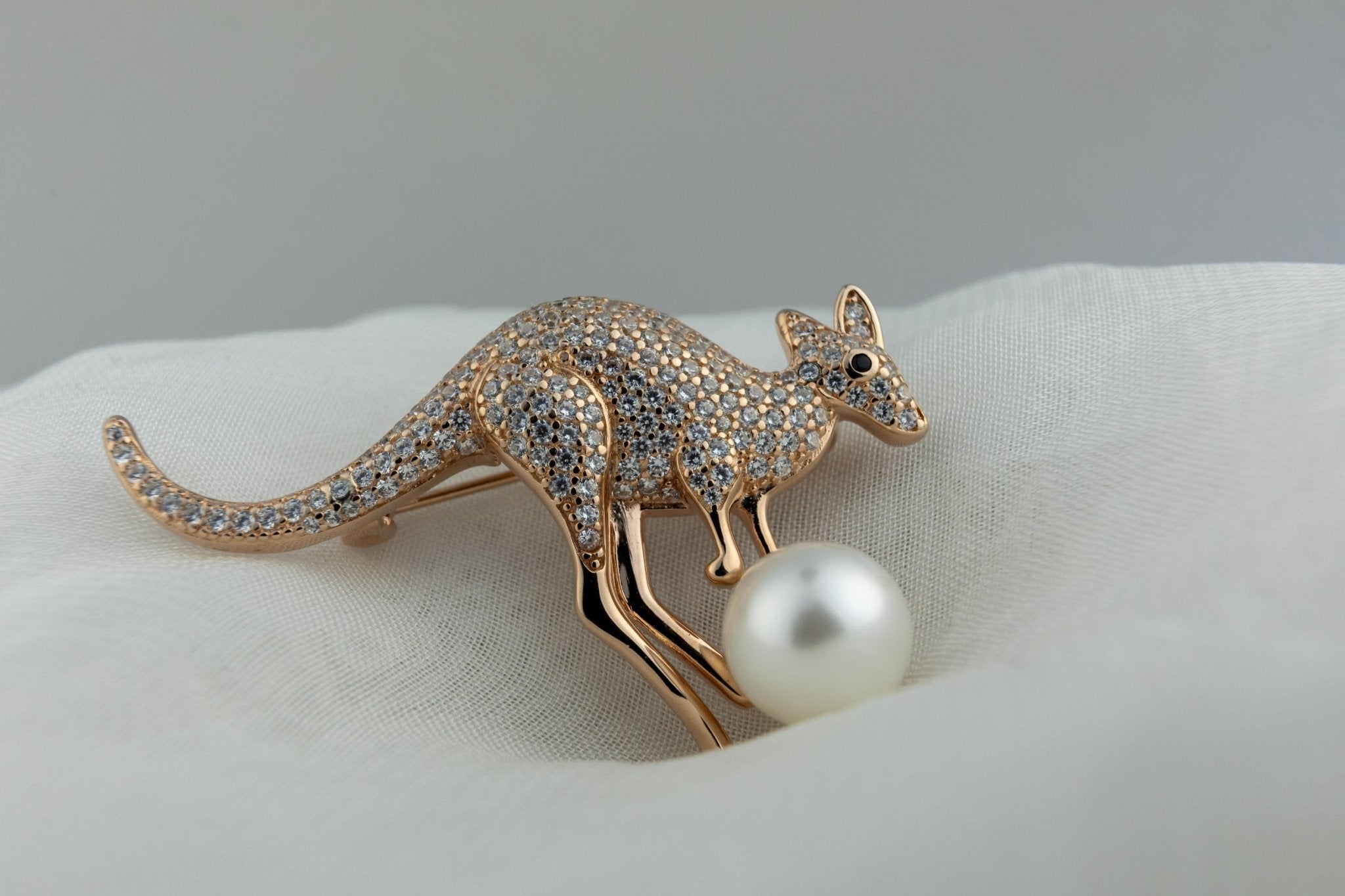 The Moti Kangaroo Brooch - Miraura Jewels
