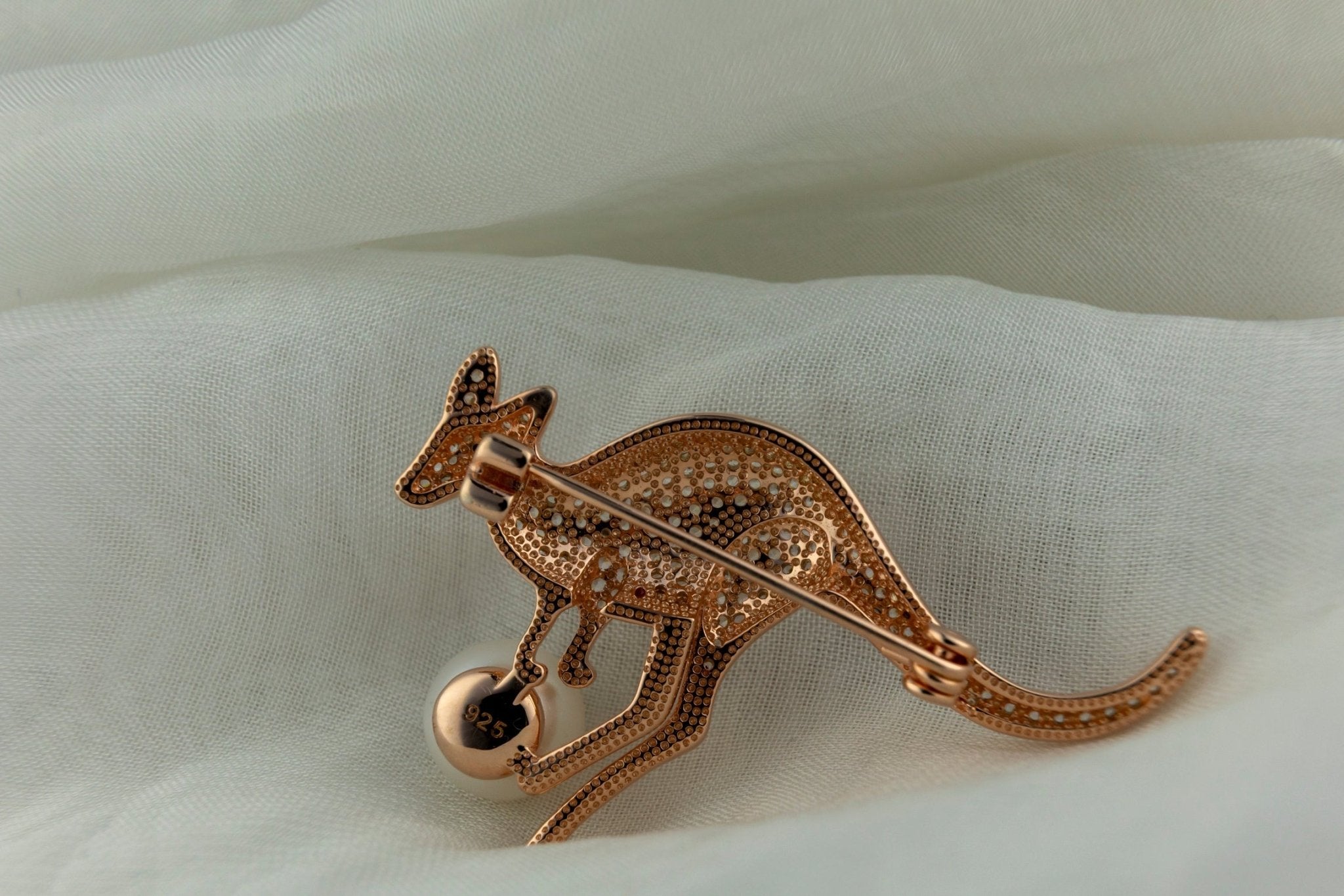 The Moti Kangaroo Brooch - Miraura Jewels