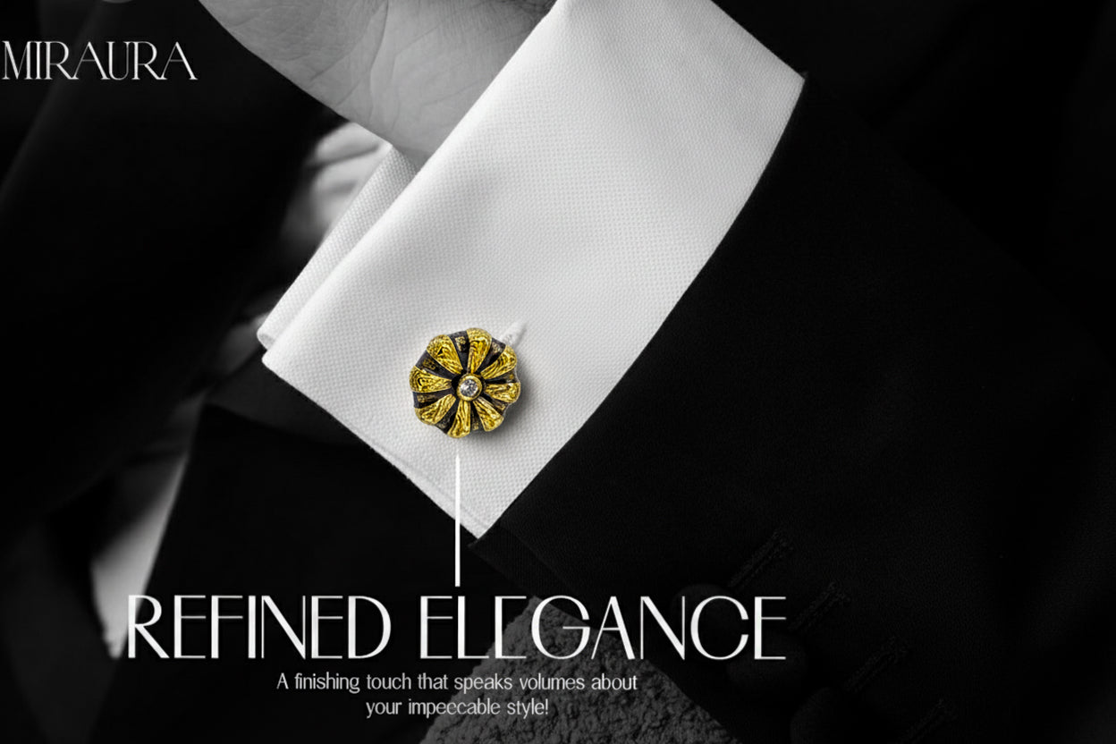 The Pushpa cufflink - Miraura Jewels