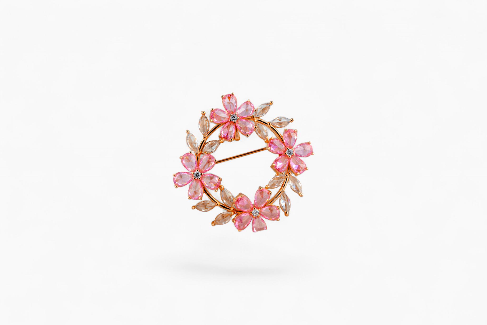 The Rose Petal Halo Brooch - Miraura Jewels