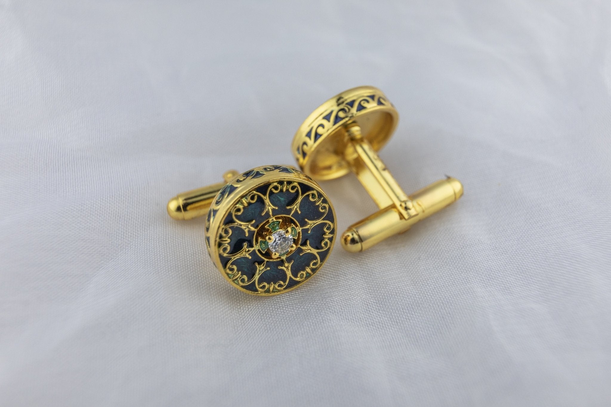 The Royal Peacock cufflink - Miraura Jewels