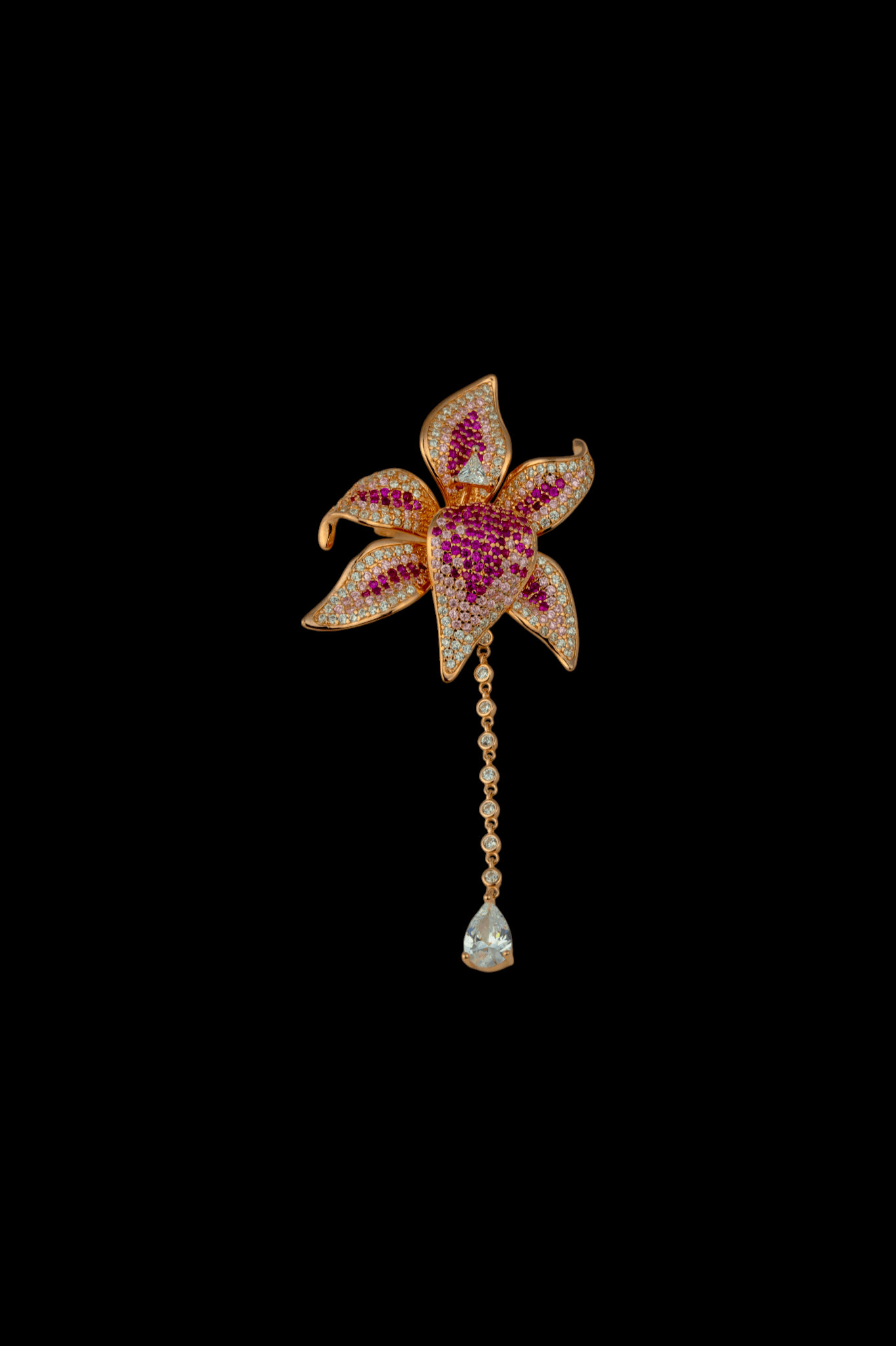 The Ruby Dewdrop Brooch - Miraura Jewels