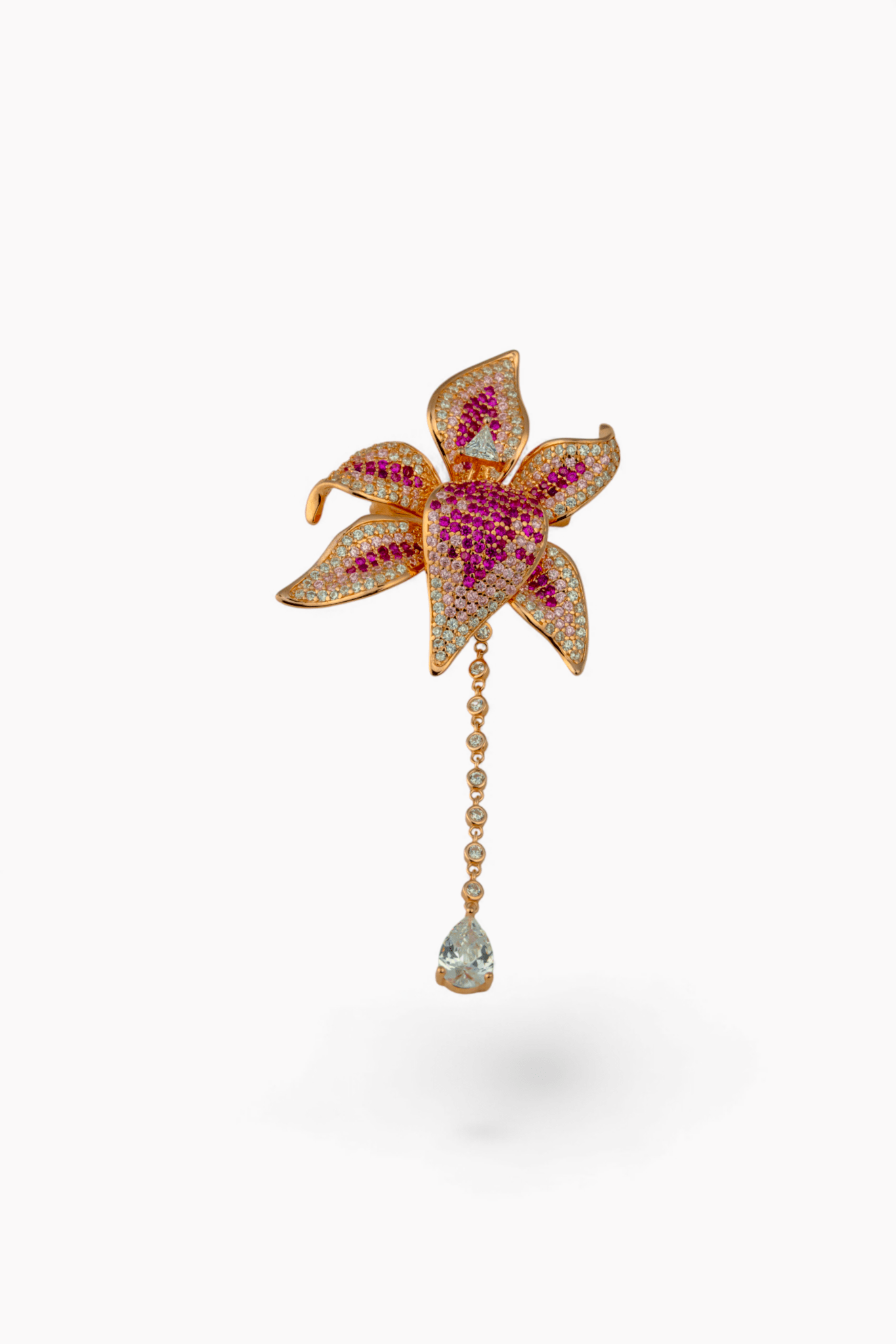 The Ruby Dewdrop Brooch - Miraura Jewels