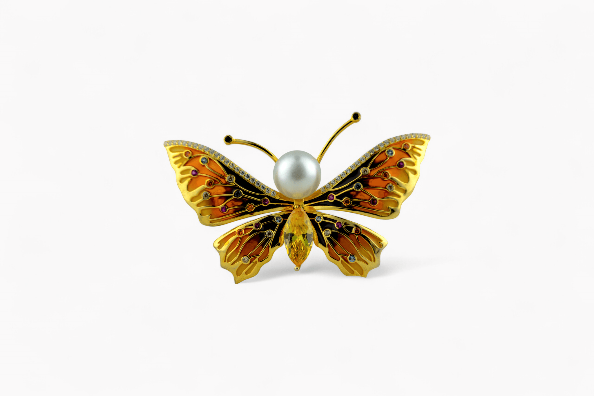 The Sunehri Titli Brooch - Miraura Jewels