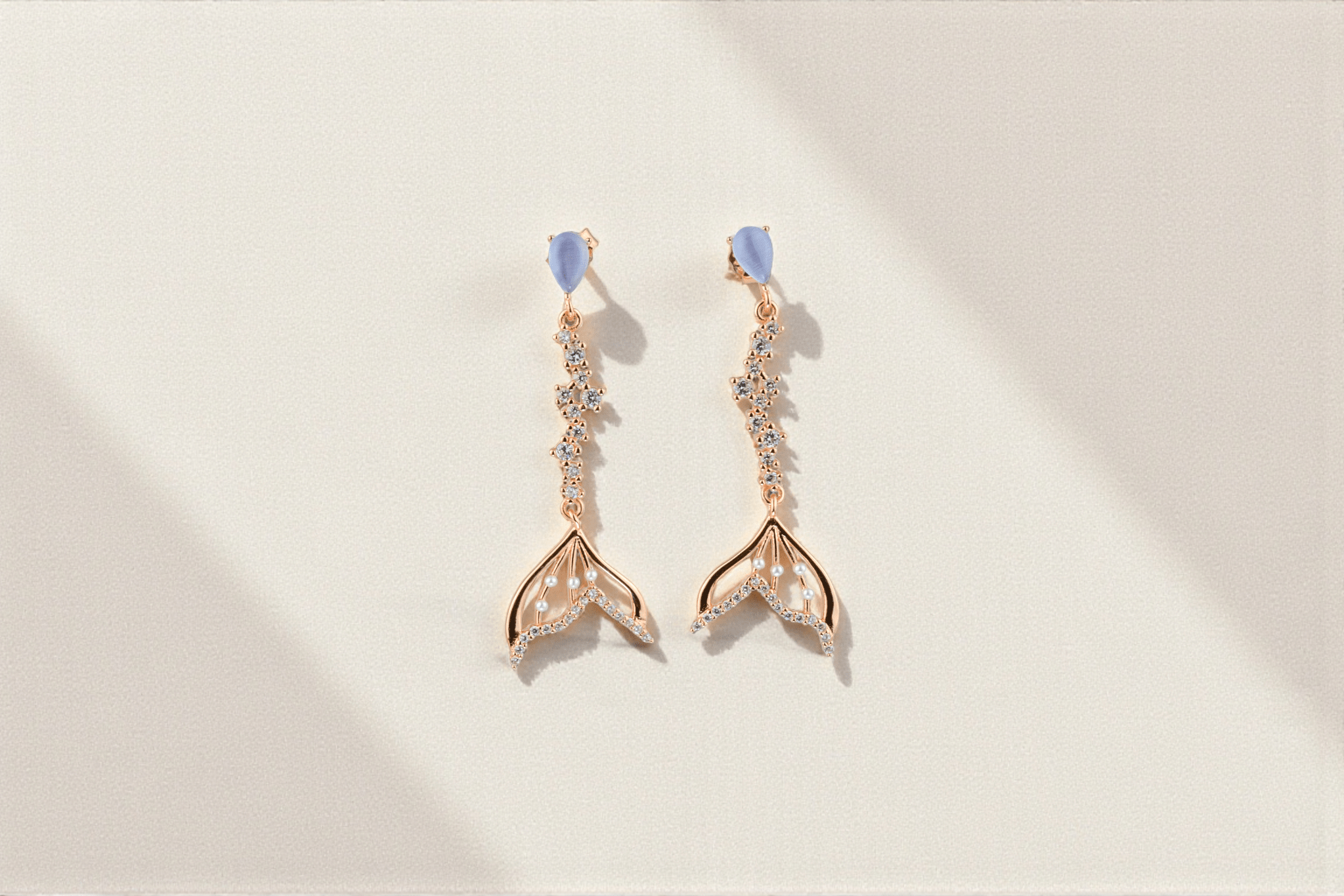 Whimsical Mermaid Tail Dangle Earrings - Miraura Jewels